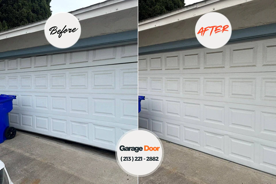 Before and after: garage door opener repair Hollywood Park, TX